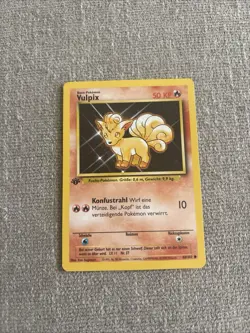 Vulpix German 1st Edition Base Set Pokemon Card Vintage WOTC - Image 1