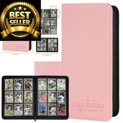 9 Pockets Card Binder,Premium Zip Trading Binder,540 9 Pocket 540, Pink - Image 1