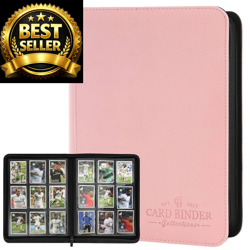 9 Pockets Card Binder,Premium Zip Trading Binder,540 9 Pocket 540, Pink - Image 2