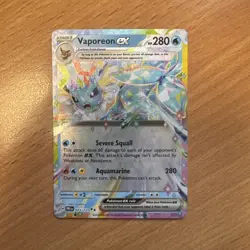 Pokemon Card Vaporeon Ex 023/131 Prismatic Evolutions Double Rare Near Mint - Image 1