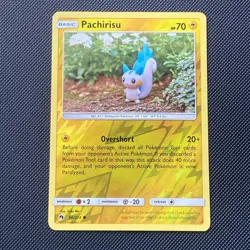 REVERSE HOLO Pachirisu 80/214 NM - Yuka Morii Clay Lost Thunder Pokemon Card - Image 1