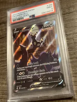 2021 POKEMON SWORD & SHIELD EVOLVING SKIES #189 FULL ART/UMBREON V PSA 9 - Image 1