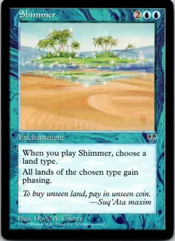 (1) MTG Magic Shimmer Card, Mirage, Never Played - See Scans - Image 1