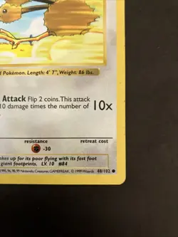 Doduo 1st Edition Shadowless 48/102 Base Set LP - Pokemon TCG Card Rare Print RD - Image 4