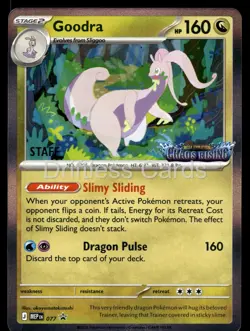 Goodra (Chaos Stamped) [Staff] 077 Holo ME: Mega Evolution Promo Pokemon NM/M - Image 1