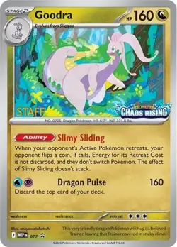 Goodra (Chaos Stamped) [Staff] 077 Holo ME: Mega Evolution Promo Pokemon NM/M - Image 3