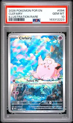 2026 Pokemon Perfect Order CLEFAIRY 094/088 Illustration Rare PSA 10 - Image 1