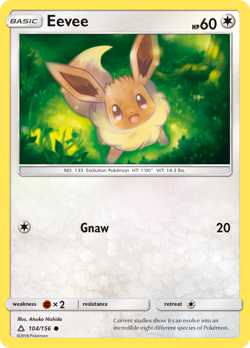 Eevee 104/156 Common Ultra Prism Pokemon NM/M - Image 3