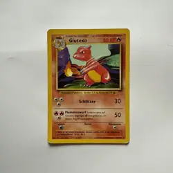 Pokemon TCG Charmeleon (Glutexo) Base Set 24/102 Regular 1st Edition GERMAN - Image 1