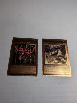 Yugioh Custom Gold Foil Card Slifer The Sky Dragon Lot For Art Purposes - Image 1