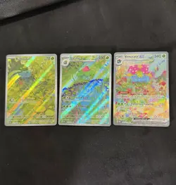 Pokemon TCG Complete 151 Collection Venusaur, Ivysaur, Bulbasaur IRs And SIR LP+ - Image 1