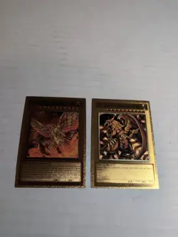 Yugioh Custom Gold Foil Card The Winged Dragon Of Ra Lot For Art Purposes - Image 1