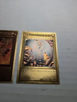 Yugioh Custom Gold Foil Card The Winged Dragon Of Ra Lot For Art Purposes - Image 4