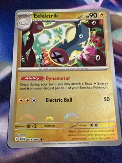 Pokemon TCG Eelektrik 031/086 Poke Ball Holo Black Bolt English NM/M - Image 1