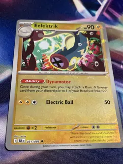 Pokemon TCG Eelektrik 031/086 Poke Ball Holo Black Bolt English NM/M - Image 2