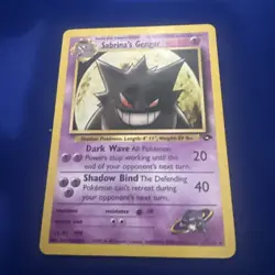 2000 Pokemon Gym Challenge #29/132 Sabrina's Gengar DMG HP crease see pics - Image 1