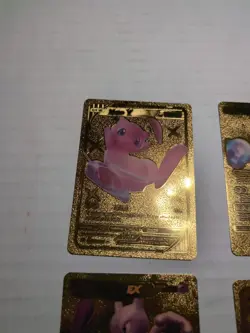 Yugioh Custom Gold Foil Card Mew And Mewtwo Lot For Art Purposes - Image 2