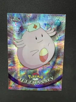 2000 Pokemon Topps Chrome Chansey #113 Tekno Series 2 Rare - Image 3