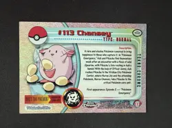 2000 Pokemon Topps Chrome Chansey #113 Tekno Series 2 Rare - Image 4