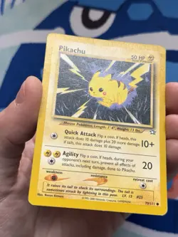 Pikachu 70/111 - HP condition - Pokemon Neo Genesis Unlimited Common - Image 3
