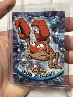 2000 Topps Pokemon TV Animation Edition Krabby #98 Blue Logo Non Holo NM/MT Vtg - Image 2