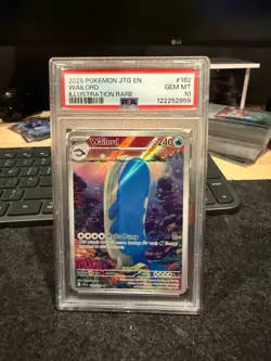 2025 POKEMON JTG EN-JOURNEY TOGETHER ILLUSTRATION RARE #162 WAILORD PSA 10 4v - Image 1