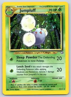 Jumpluff 7/111 Neo Genesis Holo Pokemon LP - Image 1