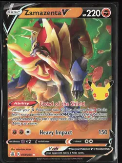 Zamazenta V 018/025 - Pokemon Celebrations - Holo V Rare - LP - Image 1