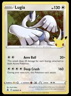 Pokemon TCG Lugia 022/025 Celebrations - Image 1