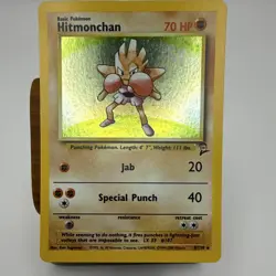 WotC Hitmonchan 8/130 Base Set 2 Holo Rare Unlimited English 2000 70HP - Image 1