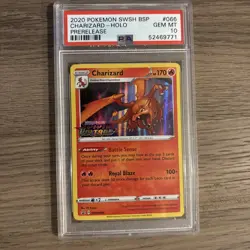 Pokemon Vivid Voltage Charizard Holo Prerelease Black Star Promo SWSH066 PSA 10 - Image 1
