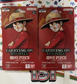 One Piece Carrying On His Will Sleeved Booster Pack New Sealed OP-13 Set Of 2 - Image 1