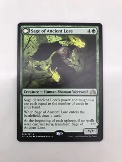 Sage of Ancient Lore / Werewolf Hunger MTG Magic the Gathering Card NM Mint SOI - Image 1