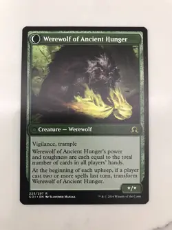 Sage of Ancient Lore / Werewolf Hunger MTG Magic the Gathering Card NM Mint SOI - Image 2