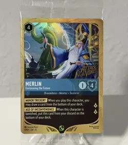 DISNEY LORCANA ATTACK OF THE VINE MERLIN ENVISIONING THE FUTURE PRERELEASE PROMO - Image 1