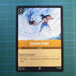 Disney Lorcana Winterspell #28/204 Raging Storm Action Super Rare NM - Image 1