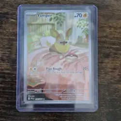 Pokemon TCG Yamper 099/094 Illustration Rare PFL Phantasmal Flames Near Mint - Image 3