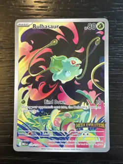Pokemon Card Bulbasaur 133/132 Mega Evolution Stamped Promo - Image 1