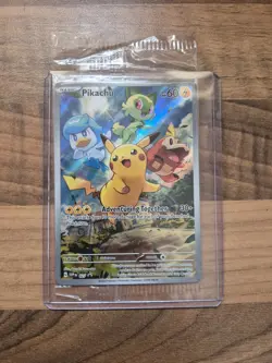 Pokemon TCG Pikachu 027 Scarlet & Violet Promo Holo Sealed - Image 1