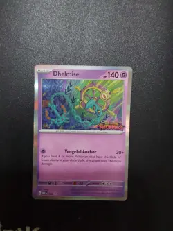 Pokemon TCG Dhelmise 084 MEP Black Star Promo Pitch Black Pre-release stamped - Image 1