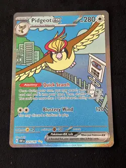 Pokemon TCG Pidgeot EX 225/197 Obsidian Flames Special Illustration Rare Card - Image 1