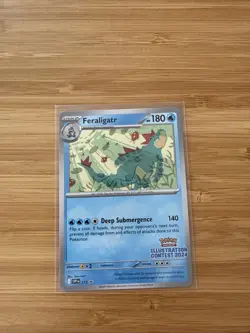 Pokemon Feraligatr TCG SVP213 Illustration Contest 2024 Promo Card NM Condition - Image 1
