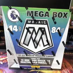 Panini Mosaic 2021-22 Premier League Soccer Trading Card Mega Box 84 Cards - Image 1