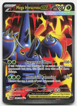 Mega Heracross ex - NM - PFL Phantasmal Flames #108 - PKMN Pokemon Card - Image 1