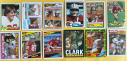 Dwight Clark 12-Card Lot including 1981 Topps Rookie Card #422 - Image 1