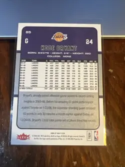 Kobe Bryant 2006-07 Fleer Basketball Card #85 HOF Los Angeles Lakers NM-MT - Image 4