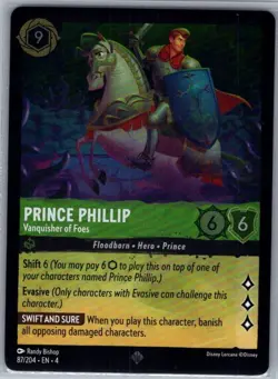 Prince Phillip - Vanquisher of Foes 87/204 Foil Ursula's Return - Lorcana - NM - Image 1