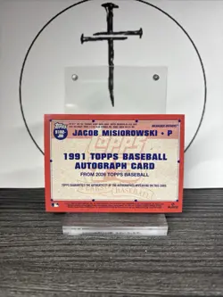 2026 Topps Series 2 Jacob Misiorowski 1991 Rookie On-Card Auto #91B2-JM Brewers - Image 2