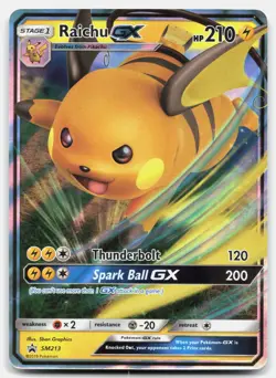 Raichu GX - NM Near Mint - SMP Sun & Moon Promo # SM213 - PKMN Pokemon Card - Image 1