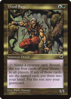 MTG Wood Sage TMP #275 Rare - Image 1